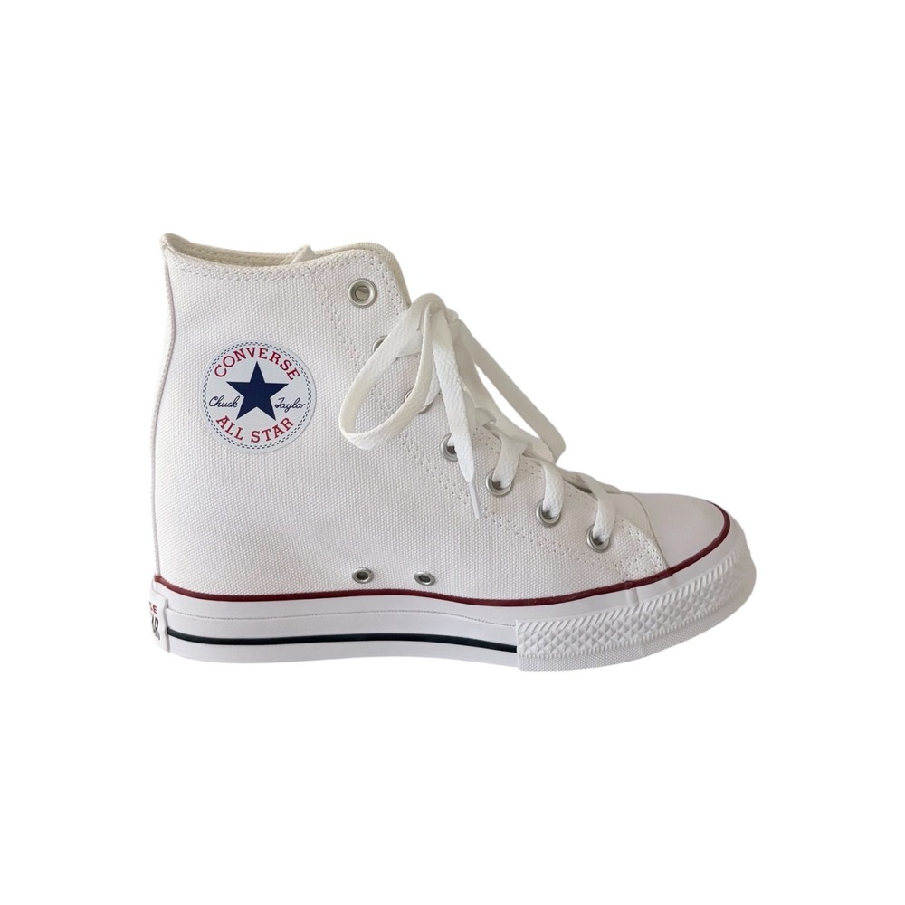 NEW Converse Chuck Taylor All Star Lux Wedge White Sneakers Size 8
